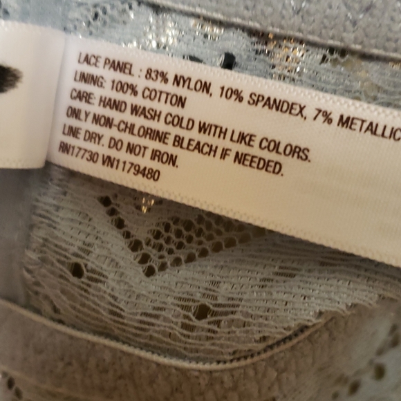 Gilligan & Omalley Racerback Bralette Size XS Silver Lace NEW no tags - Picture 5 of 7